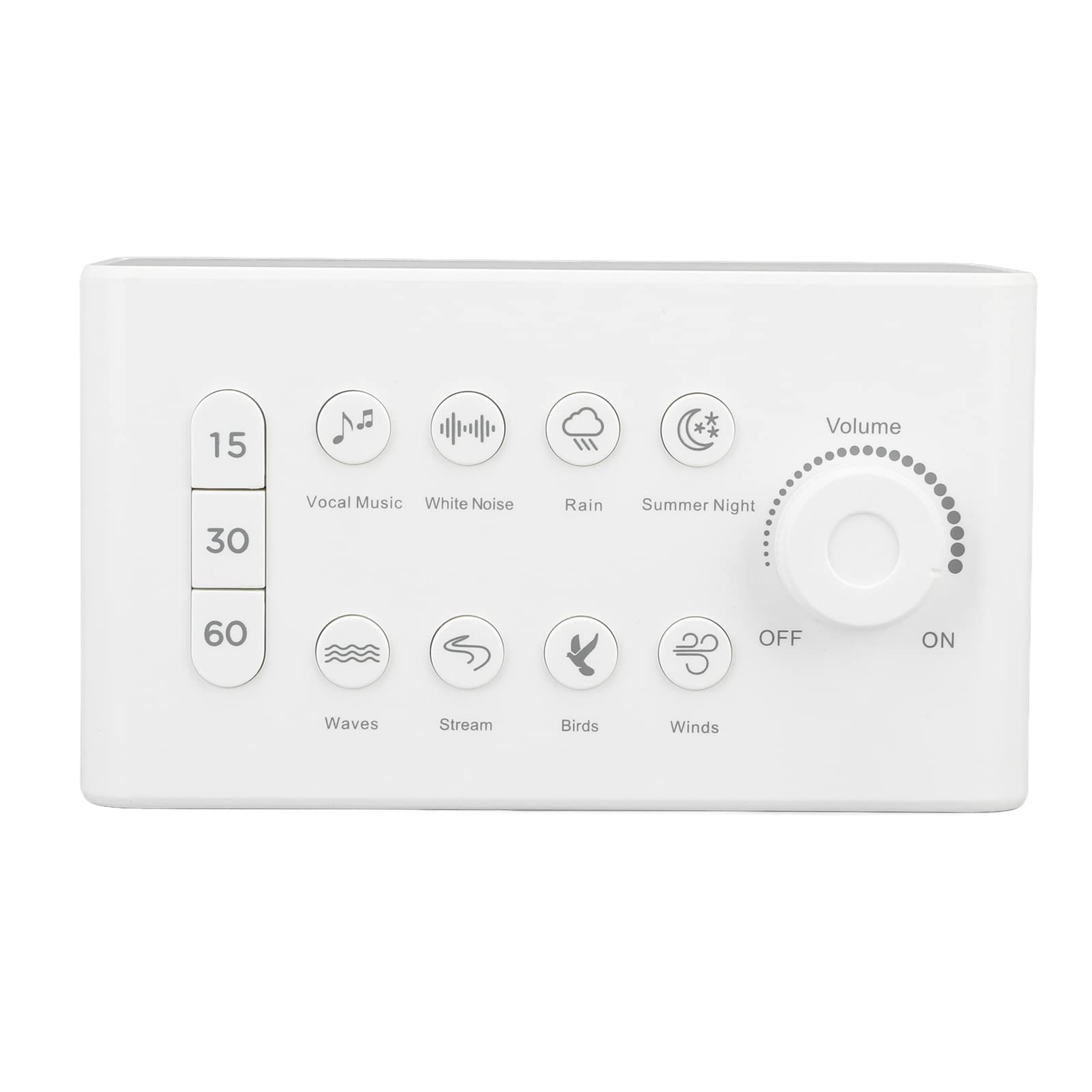 Macchina per il Rumore Bianco, Macchina per il Suono Portatile Ricaricabile Tramite USB con 8 Suoni Naturali, per Neonati e Bambini Che Dormono