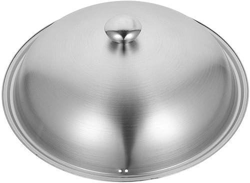 Miniatura 9 de Tapa de olla de acero inoxidable Tapa de sartén de cocina Tapa de sartén de acero inoxidable Tapa de sartén útil para Wok Tapa de acero inoxidable