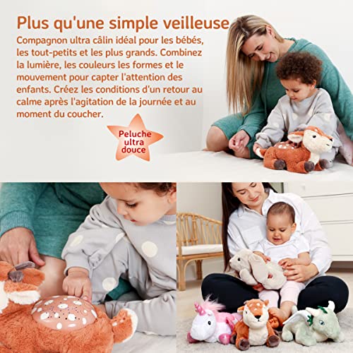 Projecteur d'étoiles veilleuse idée cadeau de naissance original faon