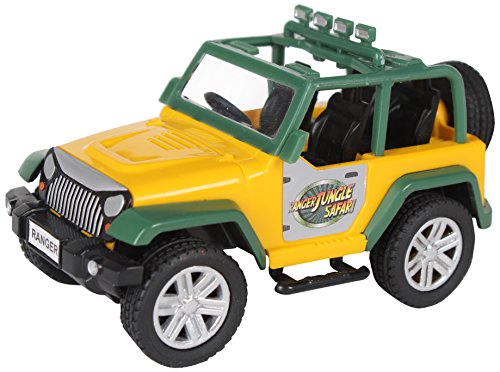Image of Centy Toys Ranger Jungle Pull Back Safari (Multicolor) Police Interceptor Fortune Pull Back Car (Black) CNG Pull Back Auto Rickshaw