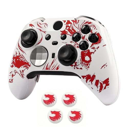 Image of Wolf Controller Skin Compatible with Xbox Elite Series 2 Core Wireless Controller, RALAN Protector Case, Customised Thumb Grips Cap