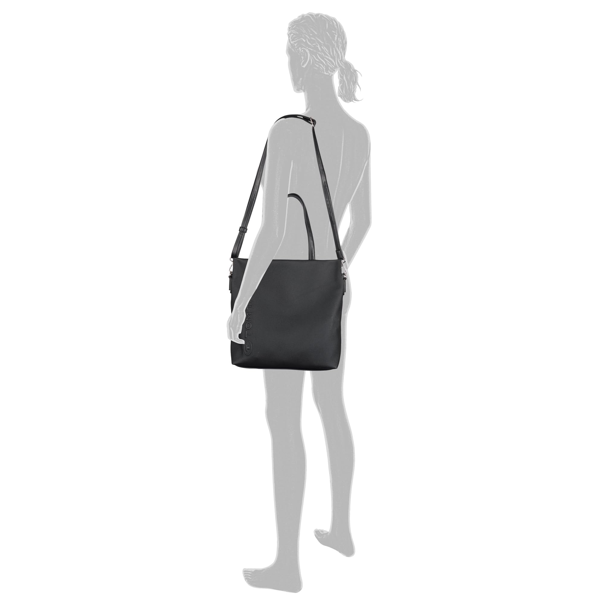 TOM TAILOR Rosa Damen Shopper Umhängetasche Reißverschluss Mittelgroß