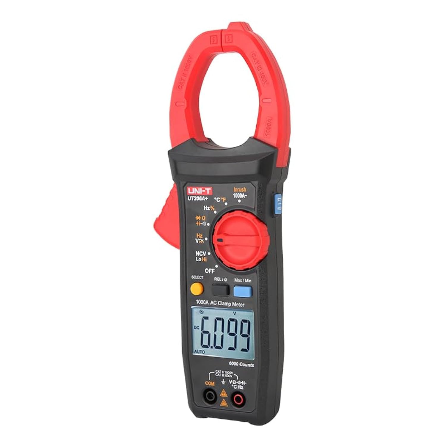 UNI-TUni-Trend Multimeter clamp Meter UT205A+ UT206A+ clamp Meter Clamp Current Meter Ammeter 1000V Voltmeter Voltage Frequency Professional Electrical Integrated Meter(UT206A+)
