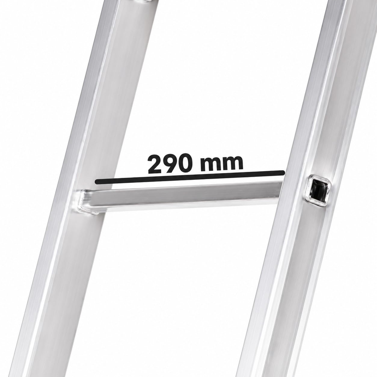Escalera de un Tramo TR1-2.5 de 9 Peldaños en Aluminio