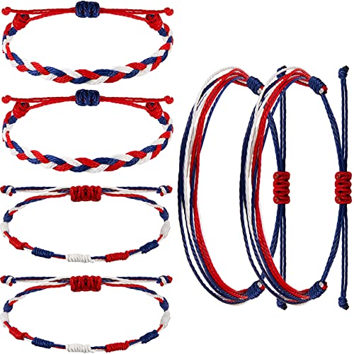 WILLBOND 6 Pieces Red String Bracelets Red Cord Bracelet Adjustable Knot String Bracelet Amulet for Protection, Evil Eye and Good Luck