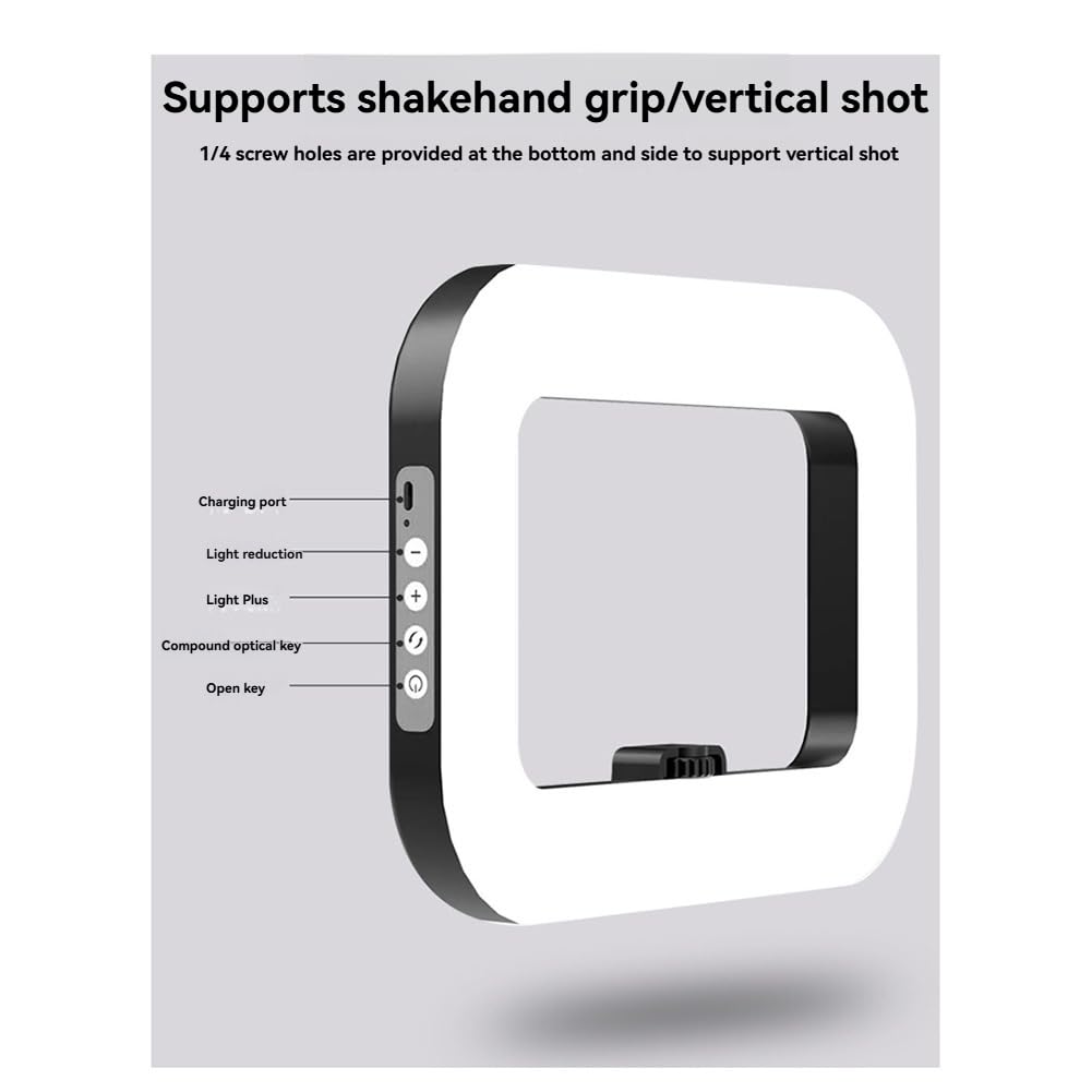 A LED Portatile Ricaricabile A Mano per la Luce di Riempimento, Ideale per la Trasmissione Live su Cellulare e la Fotografia da Tavolo.