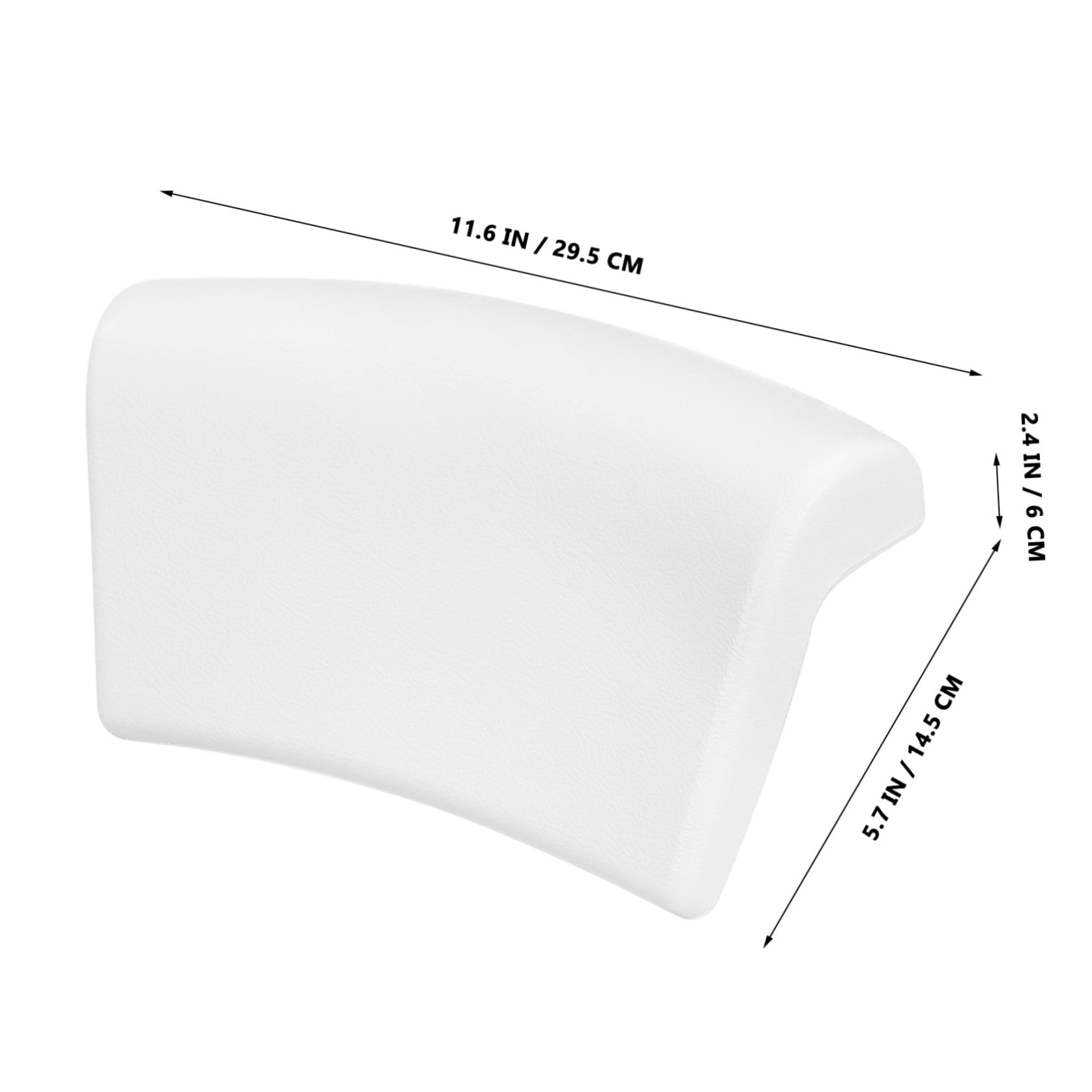 Oreiller de Bain Spa en PU Blanc Ventouses, Appui-tête Antidérapant pour Cou et Dos, Bath Pillow Confortable pour Adulte
