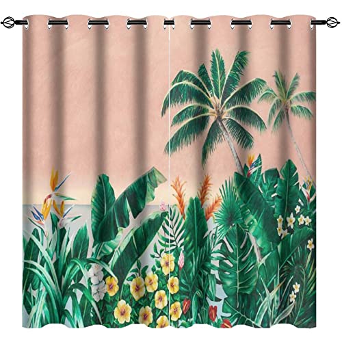 Lot de 2 rideaux occultants pour chambre à coucher, salon, chambre d'enfant, salle à manger, peinture à l'aquarelle, 106,7 x 160 cm Cover