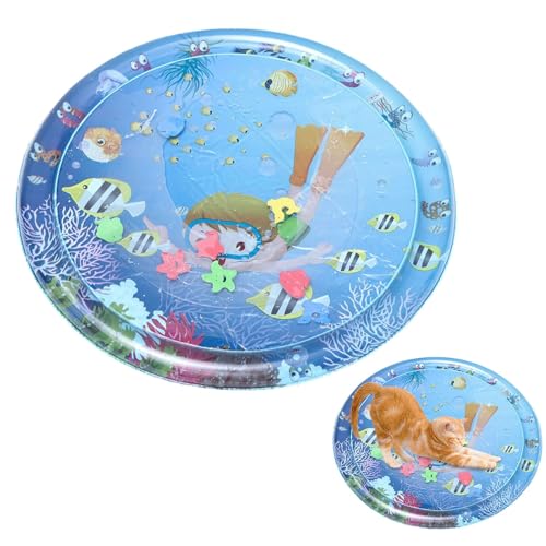 【新モデル 人気】Pogowu ウォーターマット プレイマット ベビーマット 折り畳み コンパクト 水遊び クッション 室内遊び 腹ばい練習 うつ伏せ 赤ちゃん 知育玩具 怪我防止 漏れ防止 赤ちゃん 熱中症予防 出産祝い ベビー用品 冷感ひんやり 冬 夏