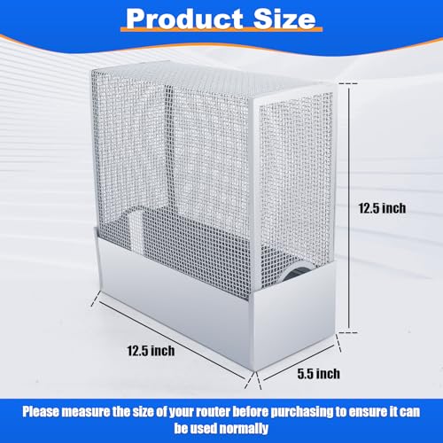 Image of Large WiFi Router Cover, About 90% of WiFi-Router Emf and 5G is Blocked, Wi-Fi Router Cover for Protection, WiFi Routers Emf Faraday Cage 10in