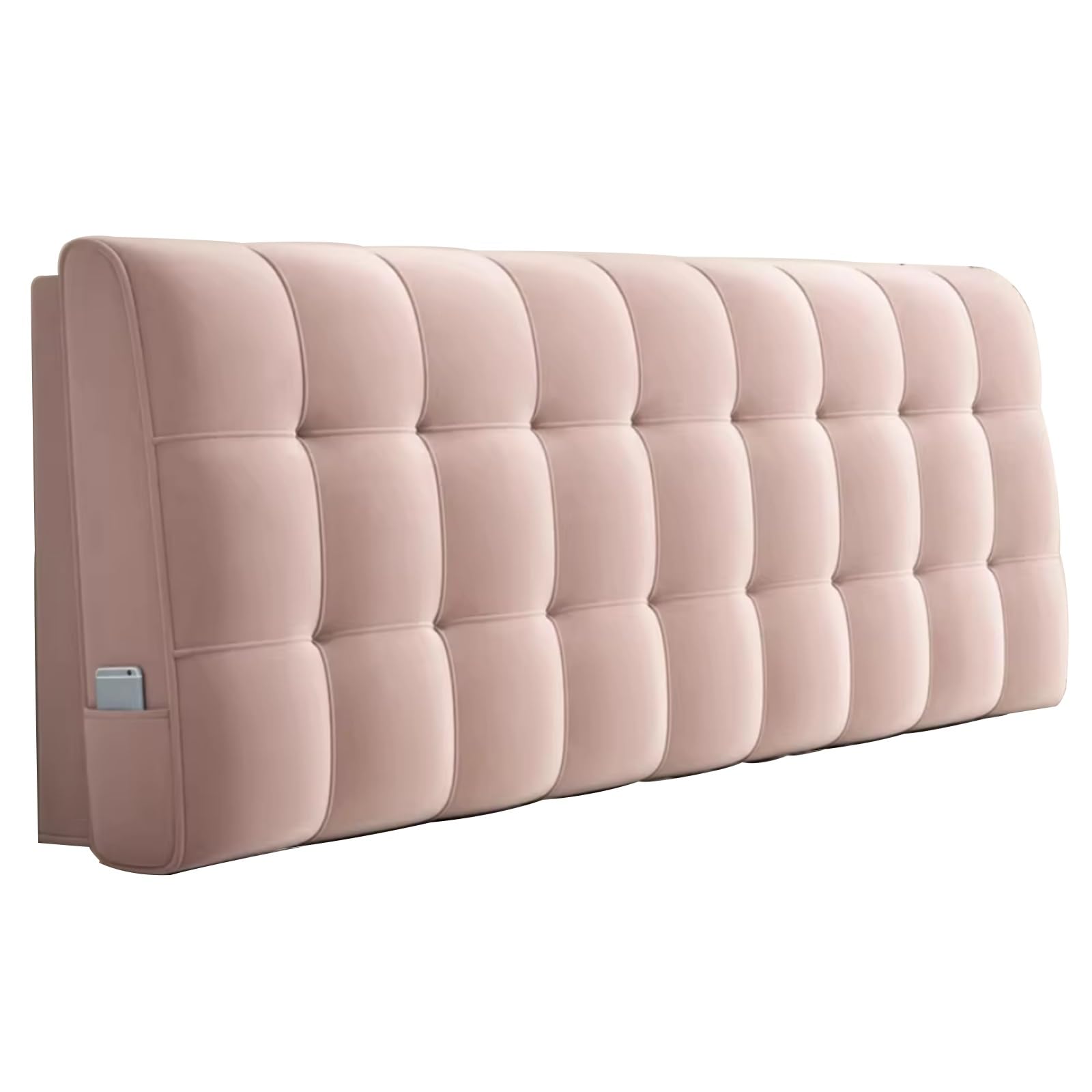 Panneau mural rembourré pour tête de lit, dossier en flanelle avec coussin de soutien lombaire amovible pour grand lit, facile à nettoyer
