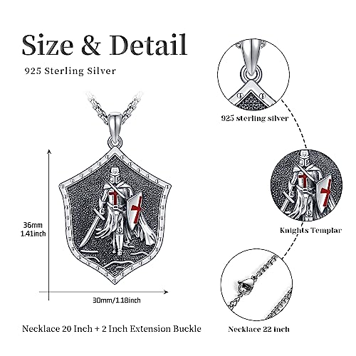 925 Sterling Silver Patron Saint Medal Amulet Pendant Necklace Protection Catholic Faith Jewelry Gifts for Men Women4
