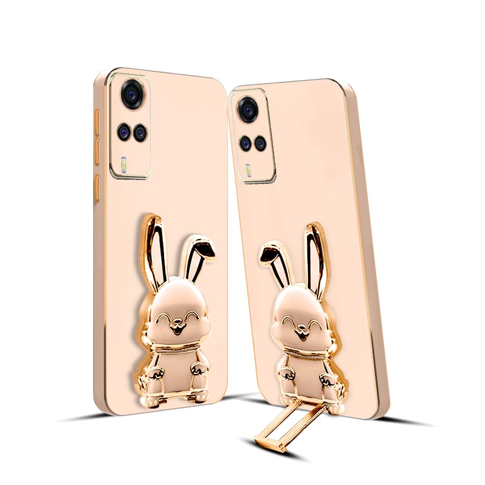 KARWAN®️ 3D Bunny with Folding Stand Back Cover Case Compatible for Vivo Y51 | Slim electroplated case | Stand case | Soft TPU | Space Astro Theme | Camera Protection-Pink (B0CGNVFM3V) Amazon Price History, Amazon Price Tracker