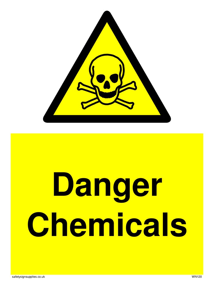 Pack of five - Dangerous Chemicals Sign - 150x200mm - A5P
