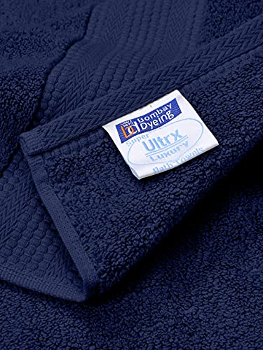 Image of Bombay Dyeing Super Ultrx Zero Twist Plain Dyed 650 GSM Cotton Bath Towel - Ultrx (Navy)