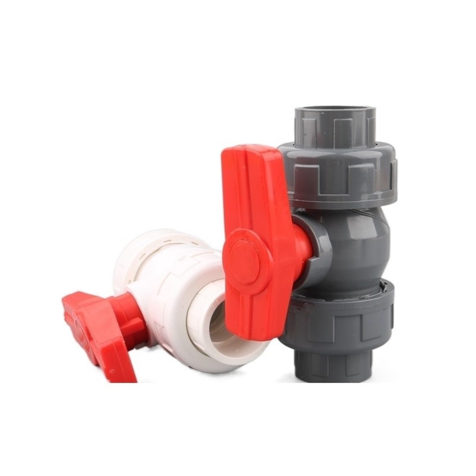 CHATROOM 1 Stück PVC-Kugelhahn 20 25 32 40 50 Mm Wasserleitungs-Kugelhahn Gartenbewässerung Aquarium Fischtank PVC-Rohrschlauchventil(White,ID 50mm)