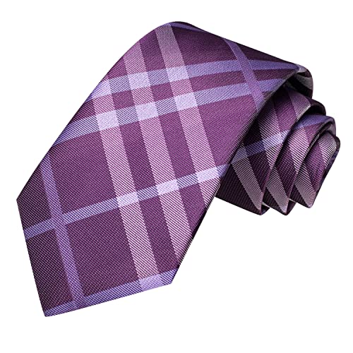Image of Dubulle Silk Ties Set for Men Formal Paisley Striped Necktie Pocket Square Cufflinks 3PCS Sets Wedding Business Party