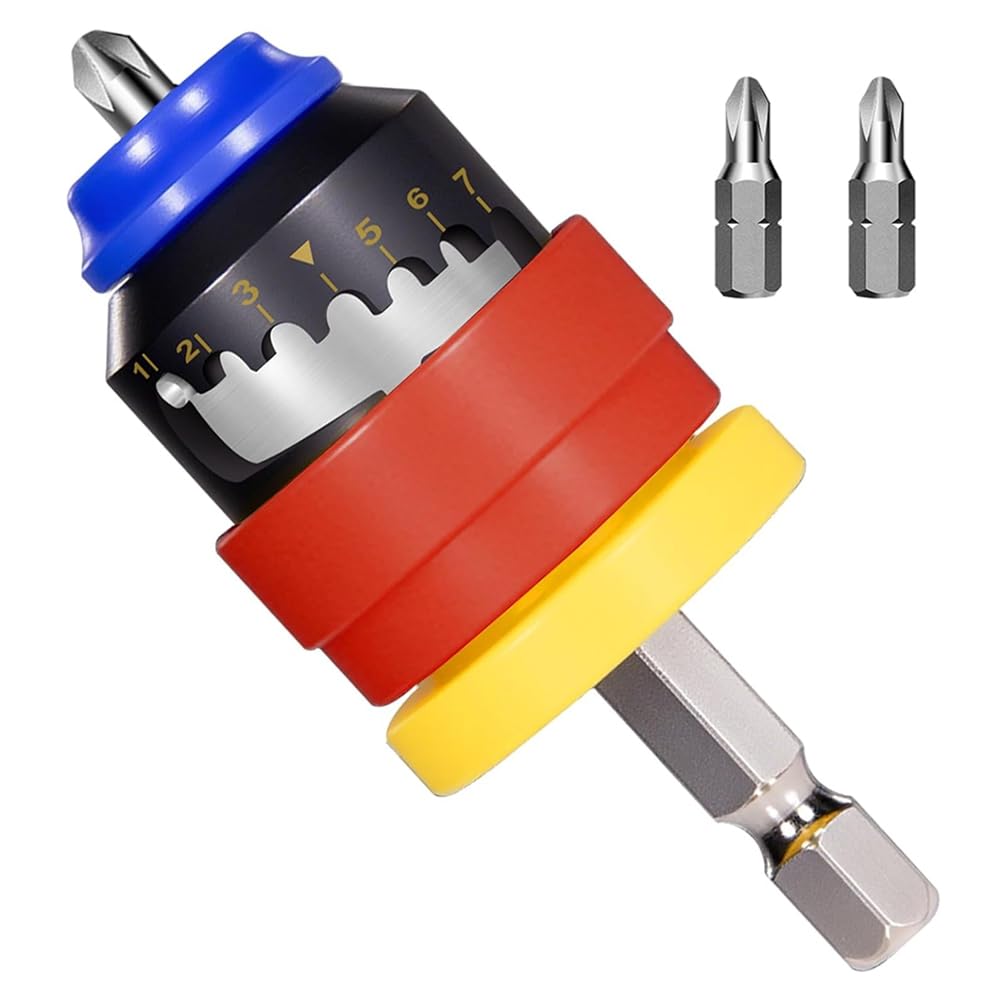 Jnchdghwa Red Magnetic Depth Control For Efficient Driving-7-Level Adjustable Drywall Setter Setting Bit