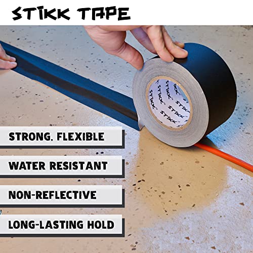 Image of STIKK Gaffer Tape - White Gaffers Tape - 4 inch x 60 Yards - Pro Gaff Tape for Staging Work - Grafting Tape for Filming, Photography, Radio - Effective Heavy-Duty Water Resistant Gaff Tape (Pack of 2)