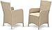 Outdoor Wicker Patio Chair in Cream Finish