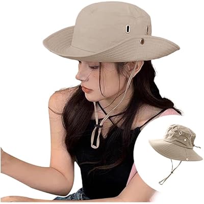 [ポクミル] UVカット帽子 レディース 【超軽量速乾生地・UPF50+測定済み・撥水加工】 日除けハット 日焼け防止 サイズ調整可能 紫外線対策 バケットハッ …