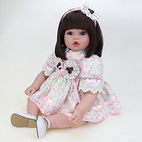 YIHANGG Reborn Baby Puppen Handgemachte Lebensechte Realistische Silikon Vinyl Weiche Simulation 22 Zoll 55 cm Augen öffnen Mädchen Lieblings Geschenk – Bild 5