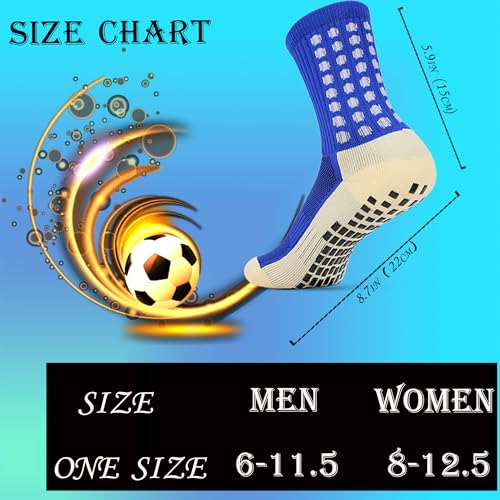 Men's Socks Soccer Non Skid Ball Anti Slip Non Slip Pads for Football Basketball Sports Socks,3 Pair3