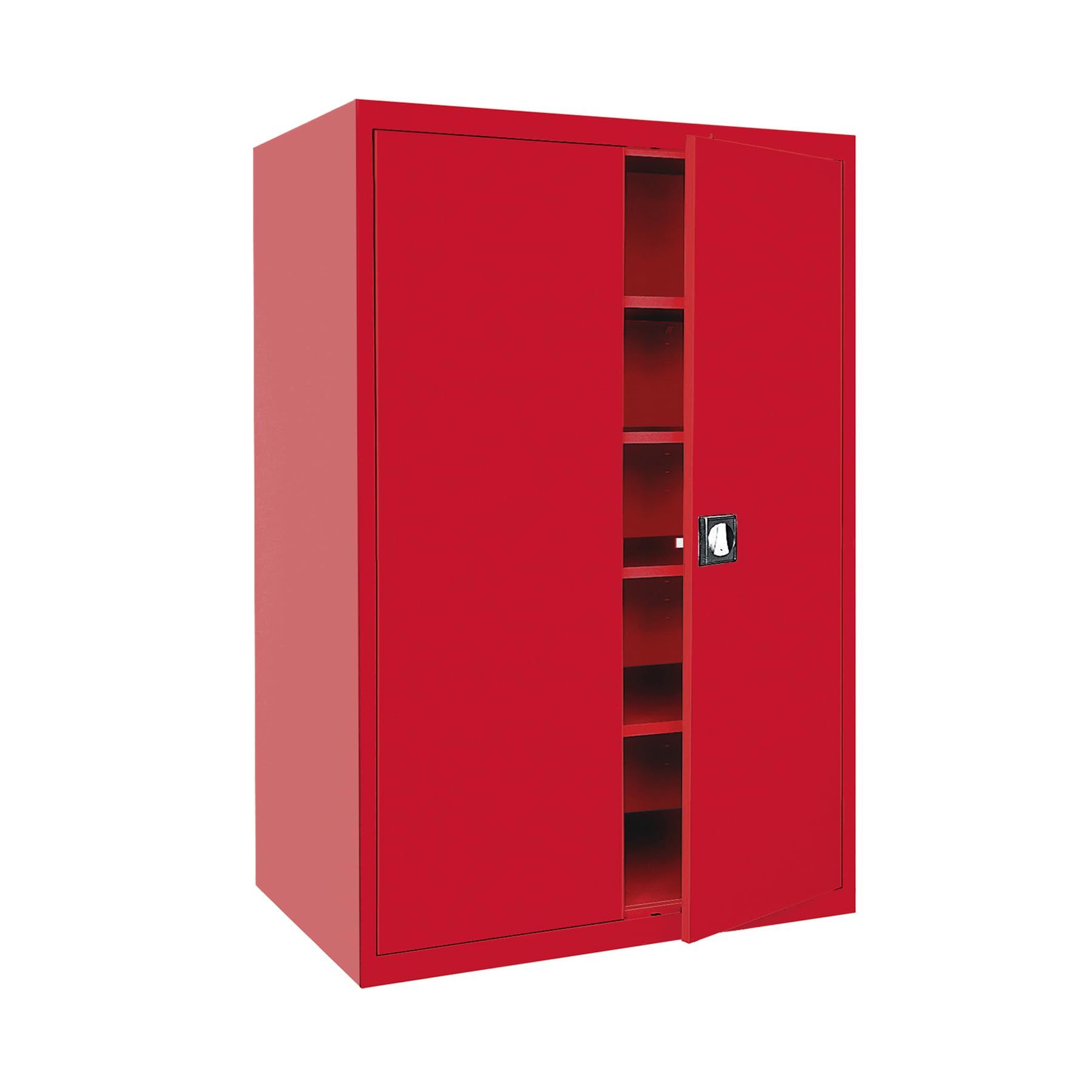 Sandusky Lee EA4R462472-01 Elite Garage Storage Cabinet, Steel Utility Cabinet with Adjustable Shelves, 72"H, Red