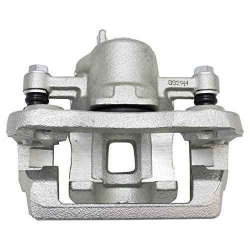 Image of TRQ Rear Brake Caliper Set Zinc Coated Brackets Hardware Compatible with 2006-2008 Hyundai Sonata 2005-2009 Tucson 2006-2010 Kia Optima 2005-2010 Sportage