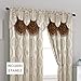 Elegant Comfort Luxurious Beautiful Curtain Panel Set with Attached Valance and Backing 54