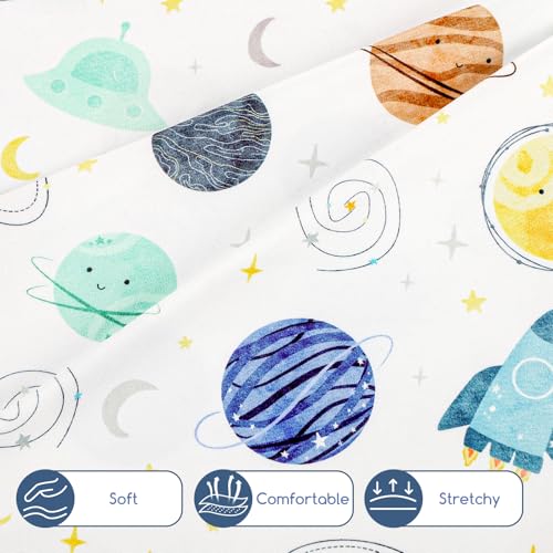 Image of ManFaiSky 2 Pack Toddler Pillowcase, 13x18 Toddler Pillow Cases with Envelope Closure, Soft & Comfortable Travel Pillow Case Cover Boys Girls, Planets