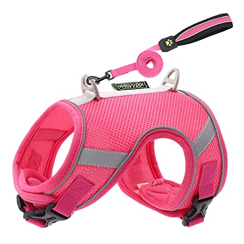 Dog Harness Quick Release Breathable Mesh Dog Vest Harness with Leash Set Breakaway Solid Sleeveless Dog Leash Dog Harness Retractable Leash