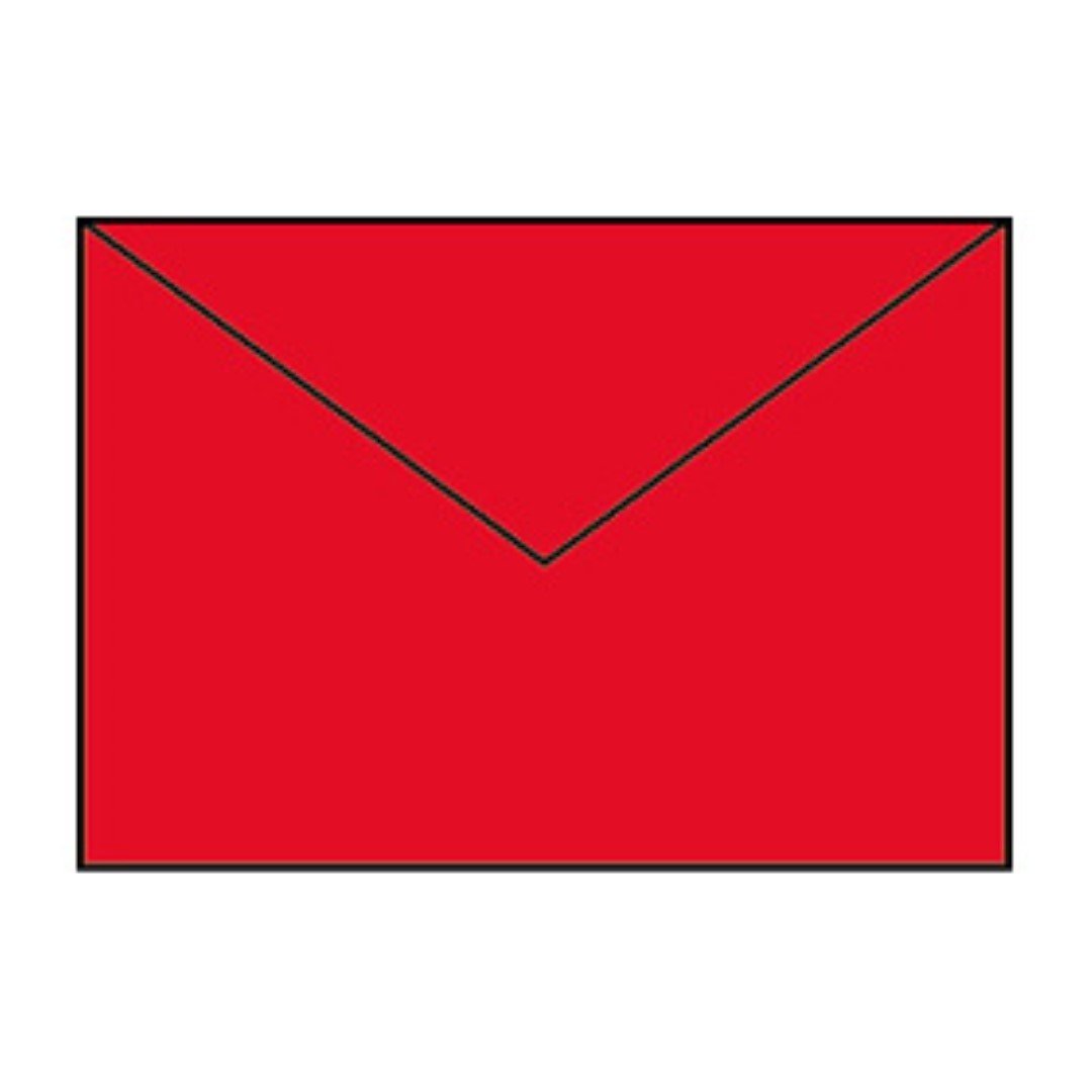 Paperado C5 Lined Tissue Envelope - Tomato (Pack of 5)