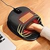 Heated Mouse Pad Hand Warmer – Dual-Sided Heating USB Heated Mouse Pad – 3 Temperature & Timer Settings Lether Surface Mouse Hand Warmer – Gift for Office Work Home Gaming – Black