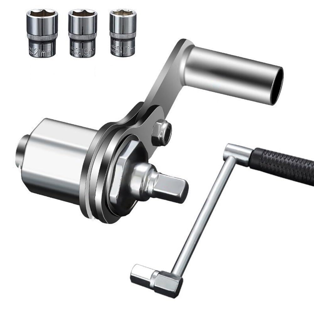 Clé multiplicateur de couple 1,27 cm, rapport 16:1, 680 Nm, pour le retrait des écrous de roue automobile, outil d'économie d'efforts en acier allié avec jeu de douilles et boîte de rangement