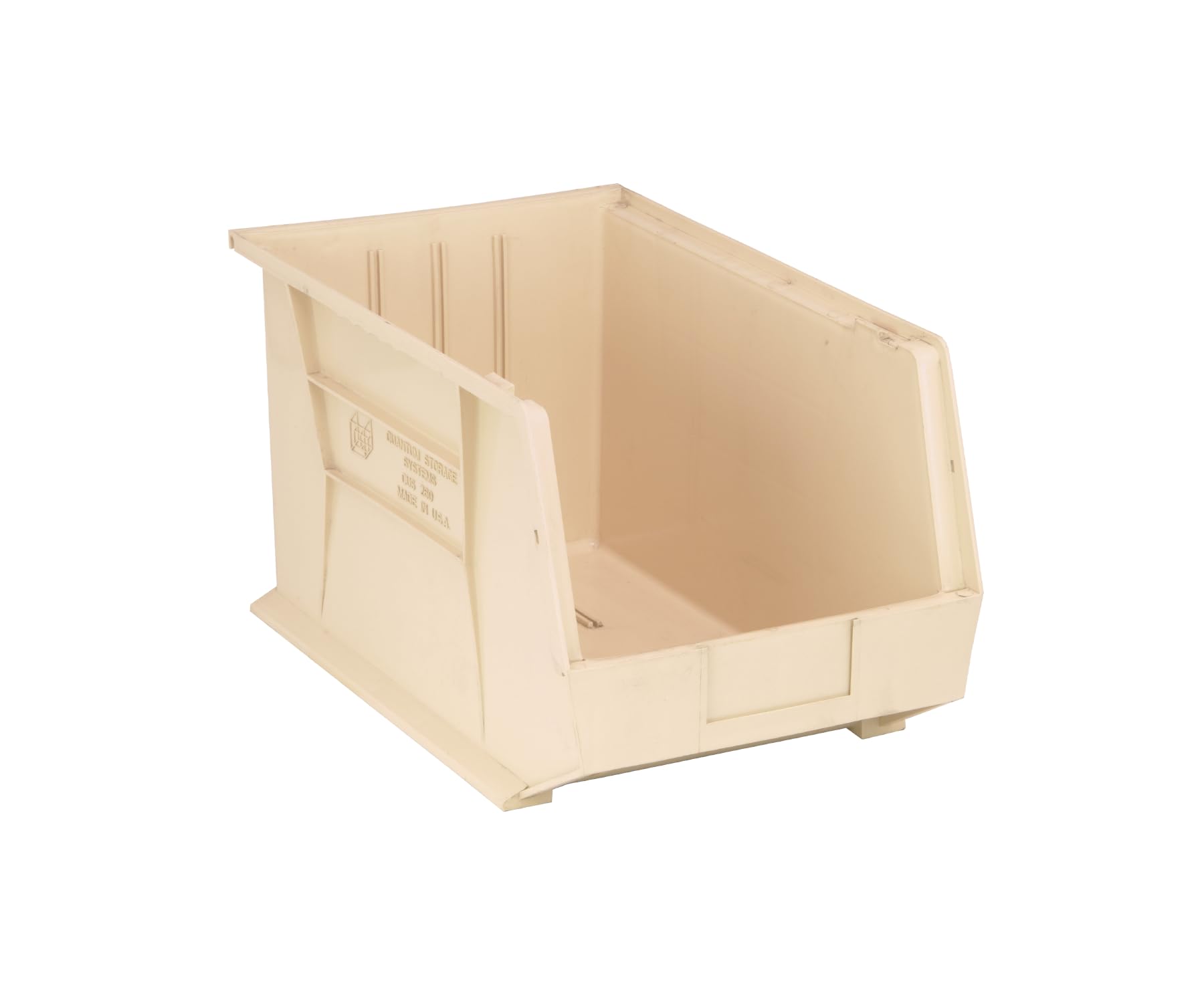 QUANTUM STORAGE SYSTEMS K-QUS260IV-2 Ultra Stack & Hang Heavy Duty Part Organizer Ivory Bins 18" L x 11" W x 10" H 2 Pack