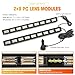BooYu [Upgraded] Switchable 4 Colors Emergency Strobe Traffic Advisor Light Bar 162 LED Windshield 2 in 1 Visor Safety Warning Hazard Flashing Lights for Firefighter Police Truck Vehicle (Amber/White)