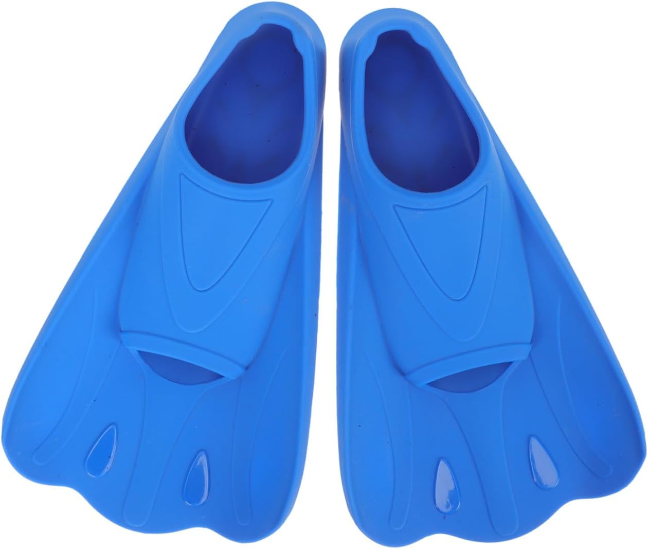 Silicone Snorkeling Fins Blue Xs30-32 Lightweight Swim Flippers for Swimming Training and Diving
