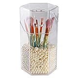 Unser Make-up-Pinselhalter ist aus umweltfreundlichem, transparentem Acryl-Material, mit einem schönen Aussehen, und Sie können die Make-up-Pinsel und andere Gegenstände, die Sie brauchen, auf einen Blick sehen, was einfach zu nehmen ist.