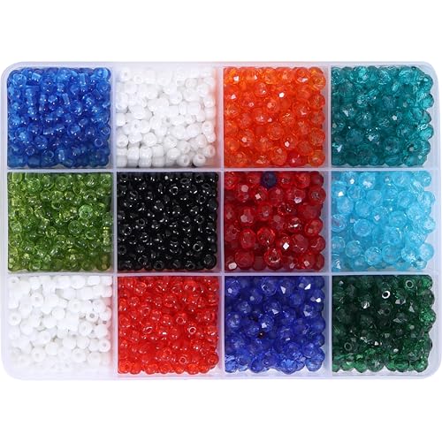 Image of Ambitieux DIY Bracelet Making Kit for Girls - 12 Types Colorful Beads with Charms, Elastic Thread, Earrings, Clasps & Rings - Jewellery Craft Kit for Kids, Birthday Return Gift, Rakhi Special Set for 2 3 4 5 6 7 8 9 10 years (Seed Beads 3)