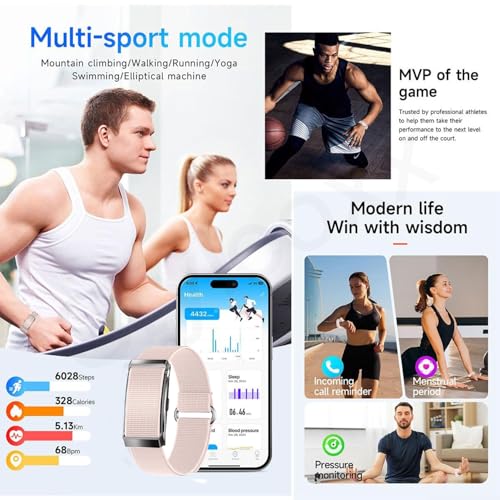 Image of StyleOxx GT Pro Smart Fitness Band,24 /7 Activity Tracking, Heart Rate Monitoring, HRV Analysis, Stress and Sleep Tracking, 30+ Days Battery Life, Ai-Analysis,Subscription Free App (Pink)