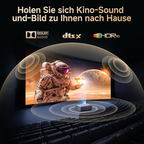 4K Smart Beamer kompatibel mit Netflix-App, Kinoähnlichem Sound & HDR | KOGATA Auto-Fokus, 6D Keystone, WiFi 6 & Bluetooth | Heimkino Projektor für Garten & Streaming ohne TV-Stick – Bild 5