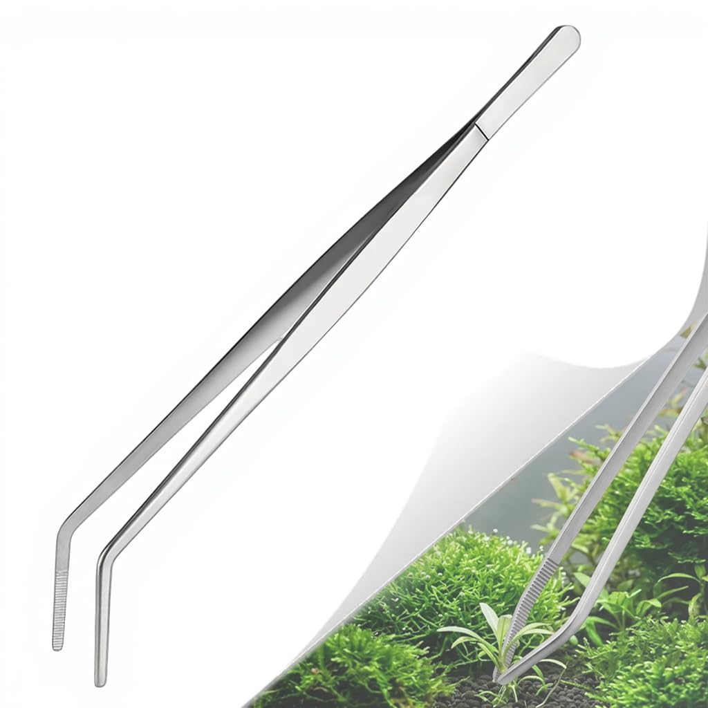 Qpets® Aquarium Tweezers 38cm Stainless Steel Straight Aquascaping Tool for Plant Care Shrimp Reef Tank and Fish Tank Maintenance-image-31