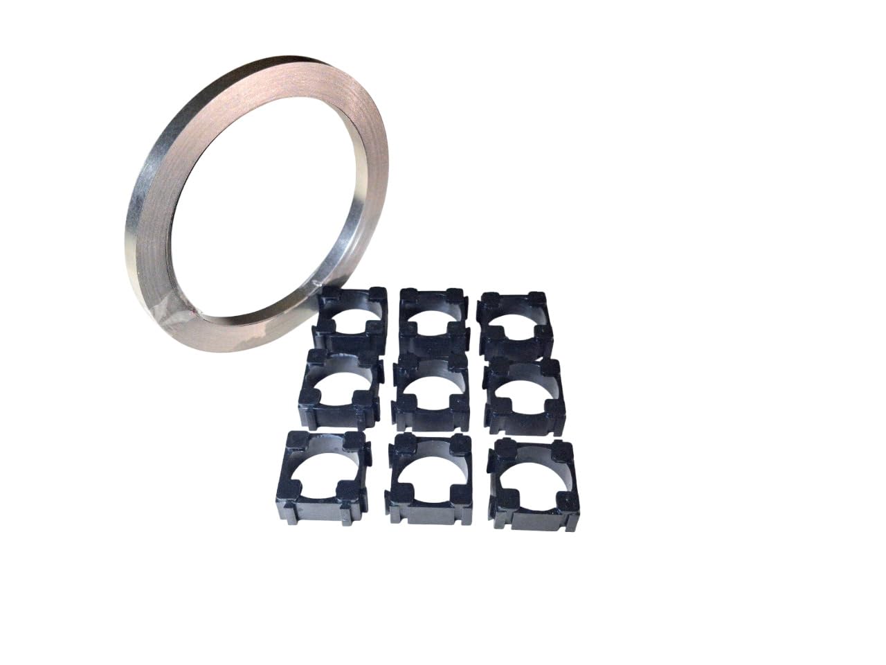 axy enterprise AXY Combo of 18650 Battery Holder and 6mm Nickel Plated Strip Single Type Strip for Battery Pack Making. (50 Holders+3 Meter Strip)-picture-14