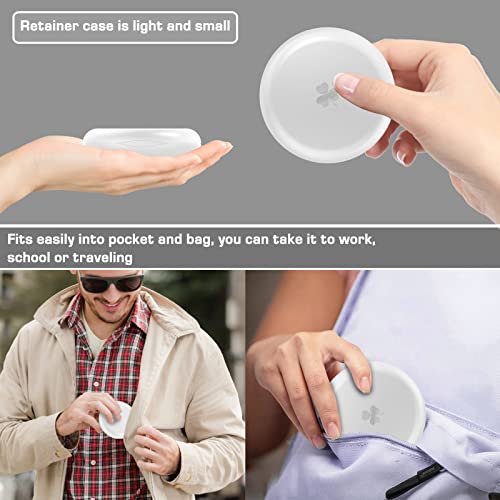 Image of BVN Dental Device Holder, 2 Pieces Denture Holder, with 2 Pieces Aligner Removal Tools, Dental Denture Box, Dental Bite Holder, Dental Prosthesis Holder (White)