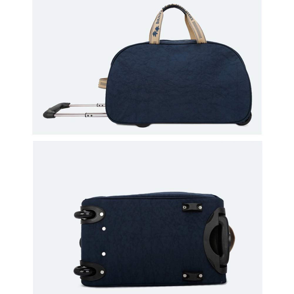 ADITAM ZHANGQIANG Valigia Trolley con Ruote Grande Super Leggera con Ruote Valigia da Viaggio di qualità (Colore : Blu Scuro, Dimensioni : 28 * 27.5 * 46.5cm) Double The Comfort
