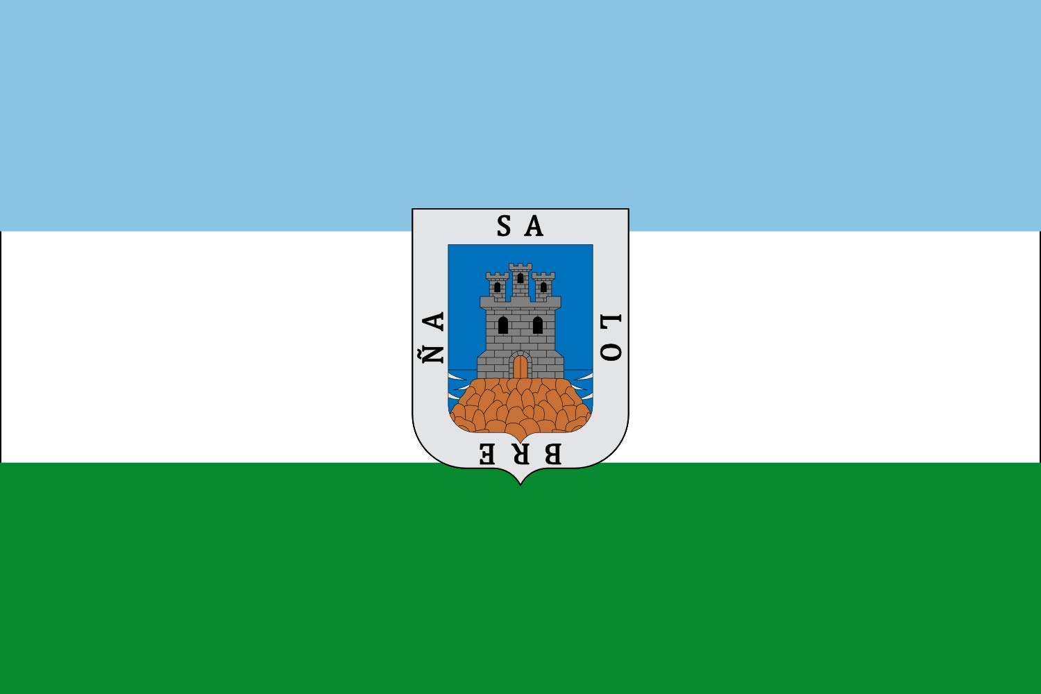 Drapeau XL Salobreña Granada en tissu renforcé haute résistance aux intempéries