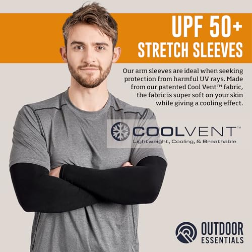 Image of UV Sun Protection Arm Sleeves - UPF 50 Cooling Compression Sleeves for Men & Women - Arm Cover /Protector for Basketball, Voleyball, Golf, Baseball, Football, Running, Cycling & Other Outdoor Sports