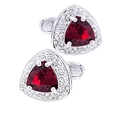 KFLK Red Stone and Crystal Cufflinks