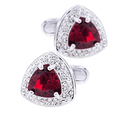 KFLK Red Stone and Crystal Cufflinks